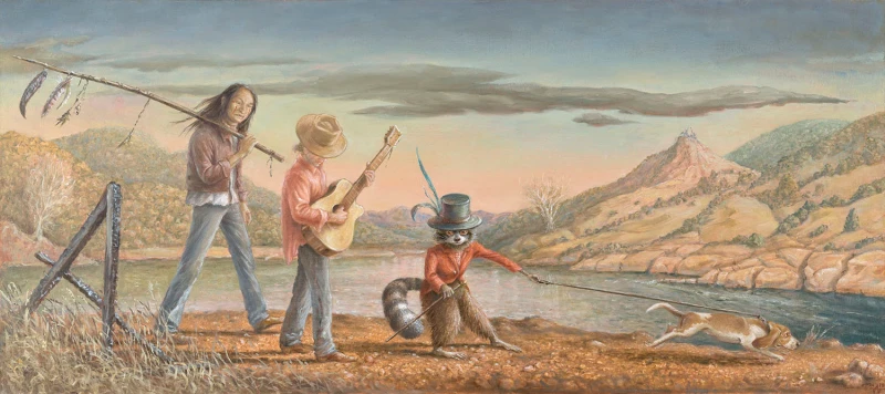 Carry on, 2014, Mischtechnik / Leinwand auf Platte, 40 × 90 cm