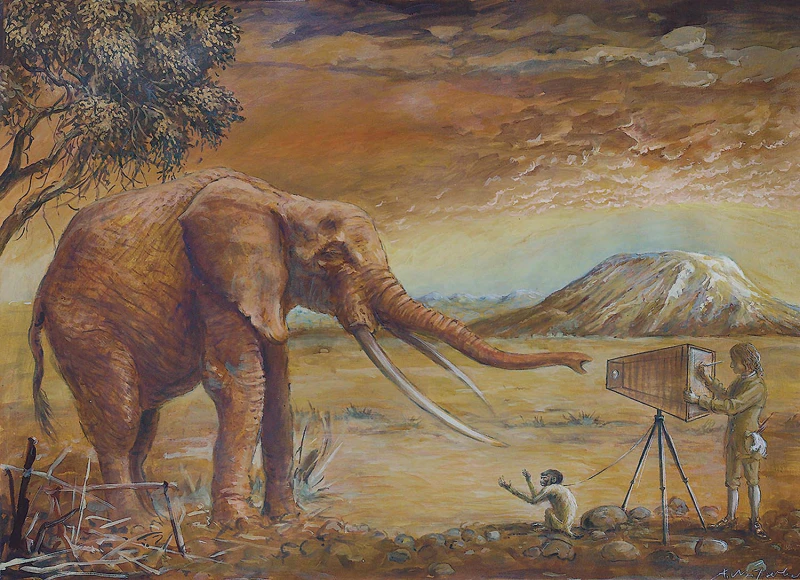 die Erforschung Afrikas, 2011, Acryl, 70 × 100 cm