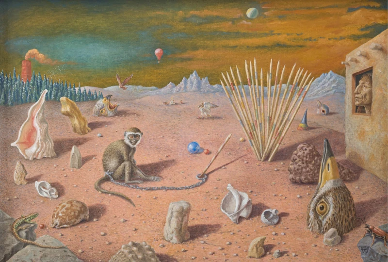 Mikado, 2026, Mischtechnik auf Leinwand auf Platte, 53 × 79 cm